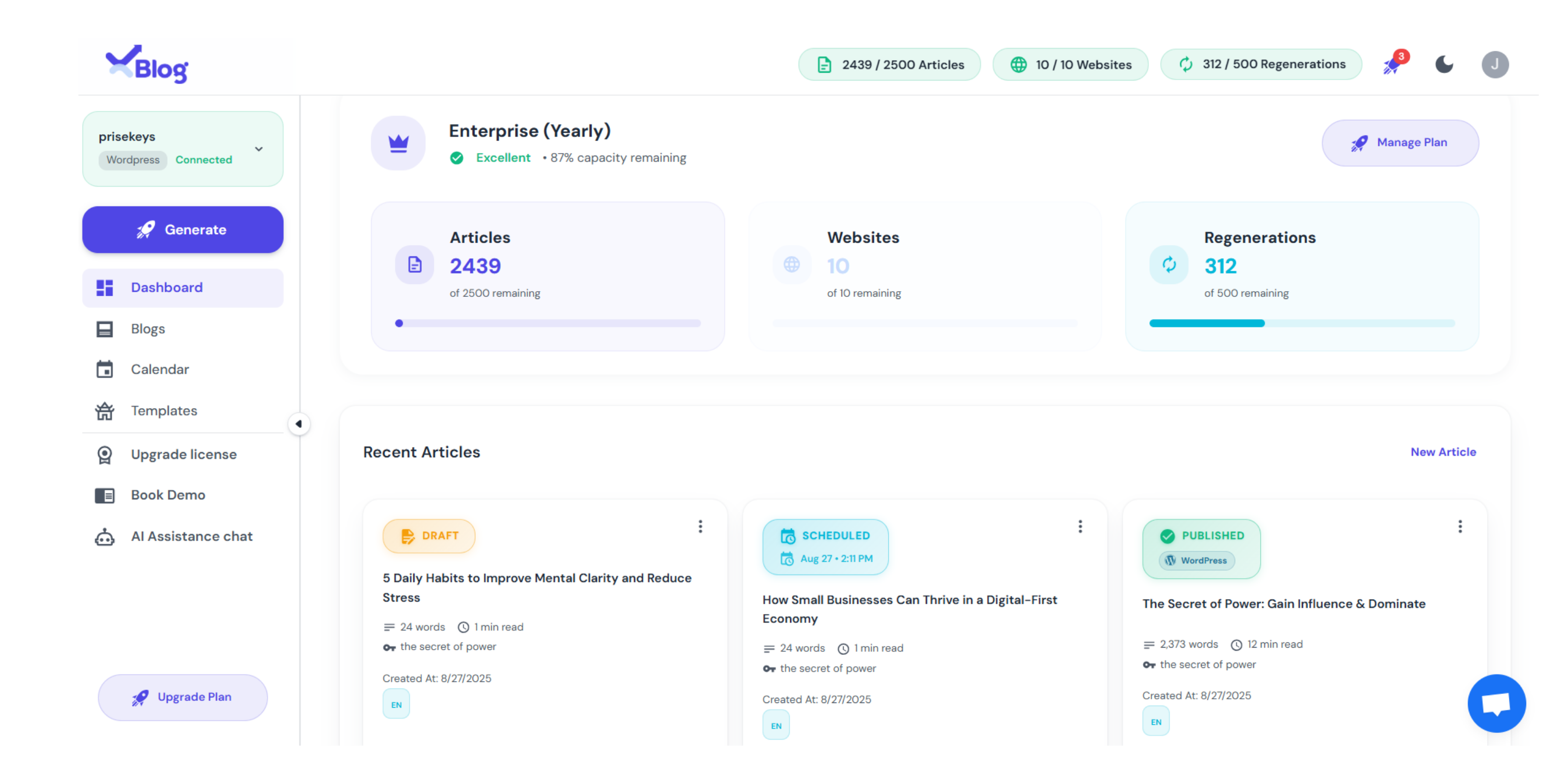 xblog.ai - Instant Content Mastery Dominate SEO