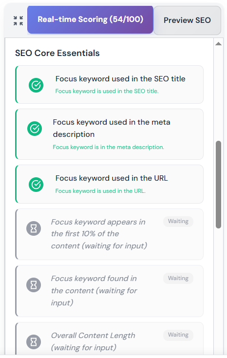 SEO Scoring 2